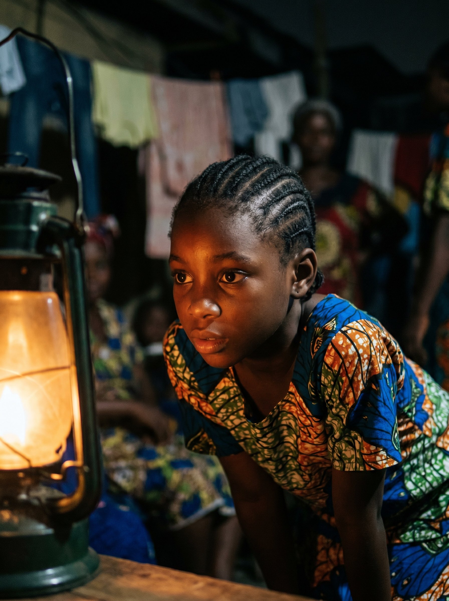 Girl watching the lantern
