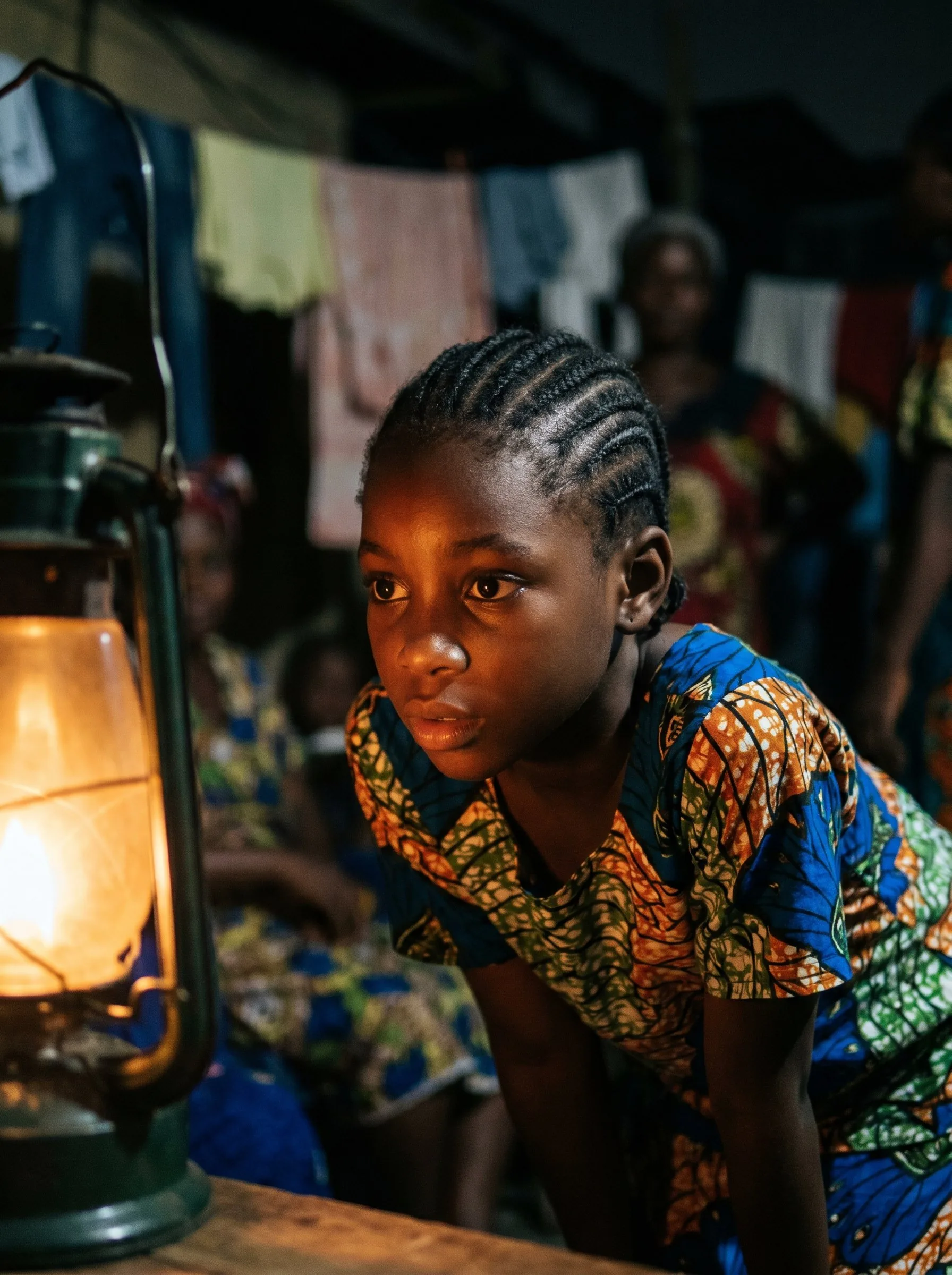 Girl watching the lantern