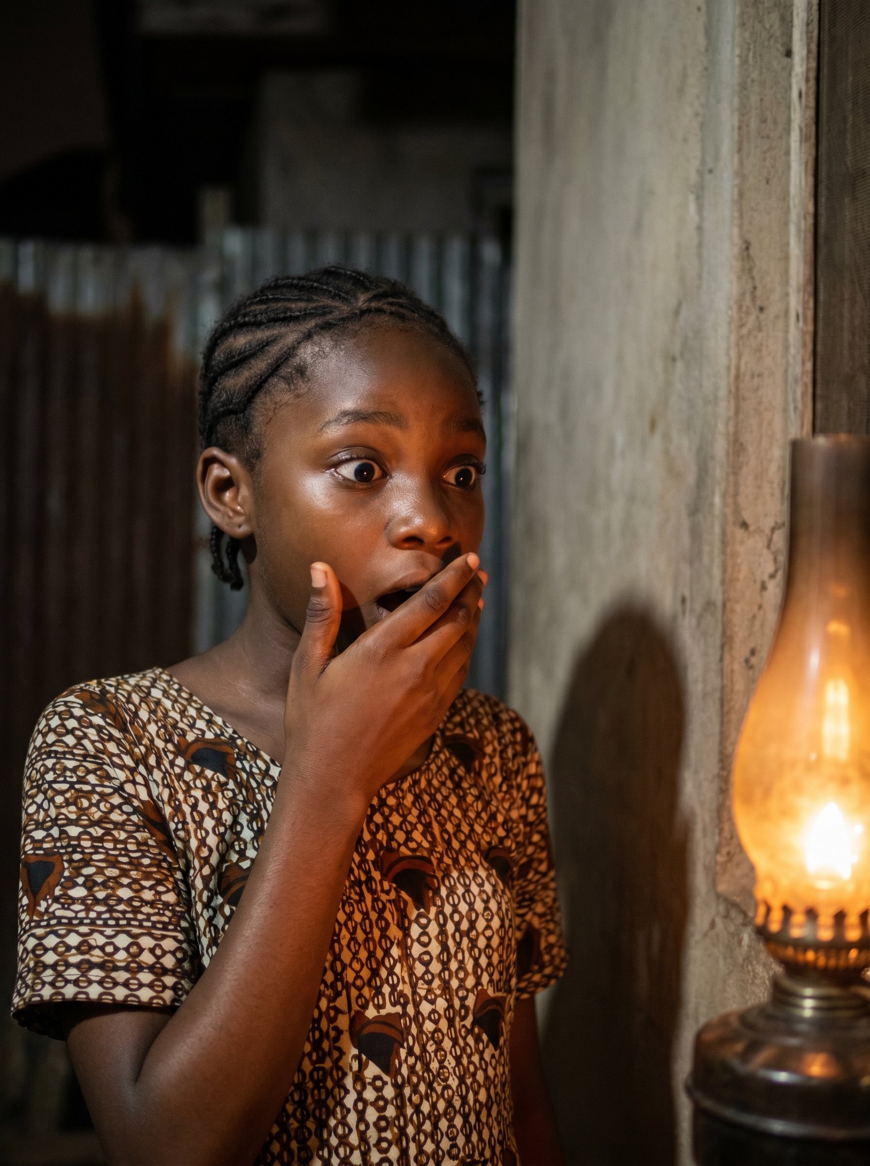 Girl reacting to the story